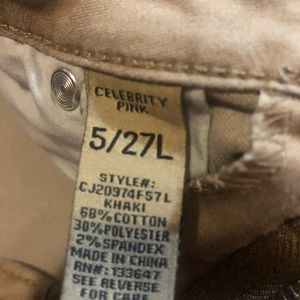 Celebrity Pink khaki skinny pants